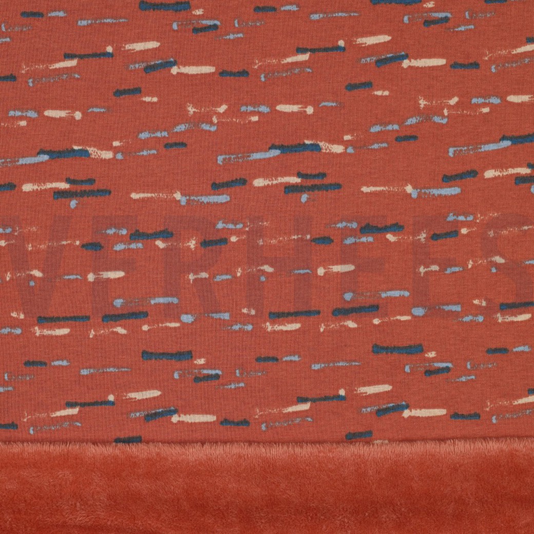 PURRING FUR STRIPES TERRACOTTA