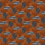 FRENCH TERRY DIGITAL FAST & FURIOUS BRIQUE/LIGHT GREY (thumbnail)