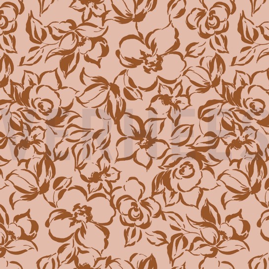 SOFT SWEAT FLOWERS OLD ROSE #7
