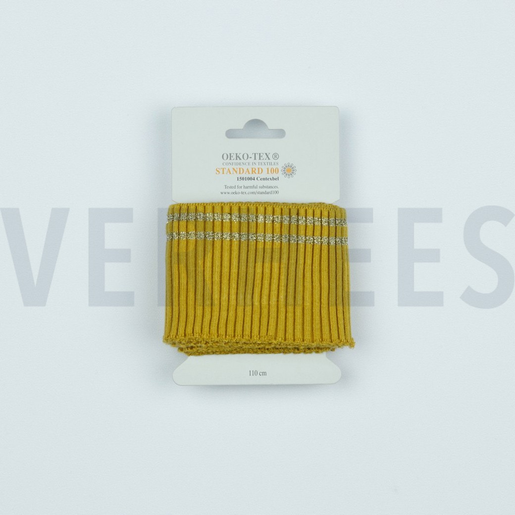 BREIT CUFF 10 LUREX STRIPE OCHRE