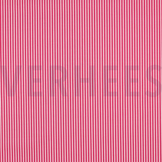 KATOENEN POPLIN STREPEN ROZE #7