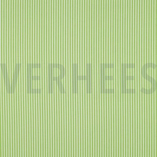 KATOENEN POPLIN STREPEN LIMOEN #7