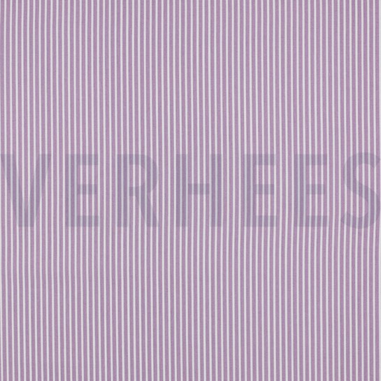 KATOENEN POPLIN STREPEN LILA #7
