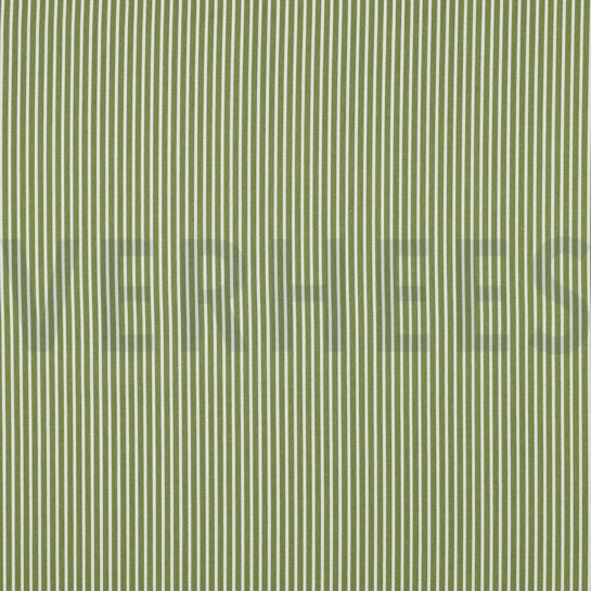 KATOENEN POPLIN STREPEN GROEN #7