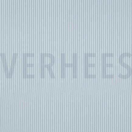 BAUMWOLLE POPELINE STREIFEN HELLBLAU (hover)