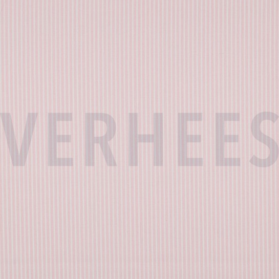 KATOENEN POPLIN STREPEN LICHTROZE/OUDROZE #7