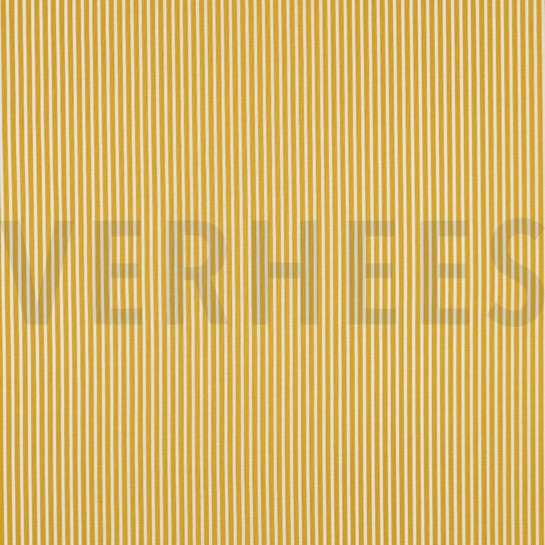 BAUMWOLLE POPELINE STREIFEN OCKER #7