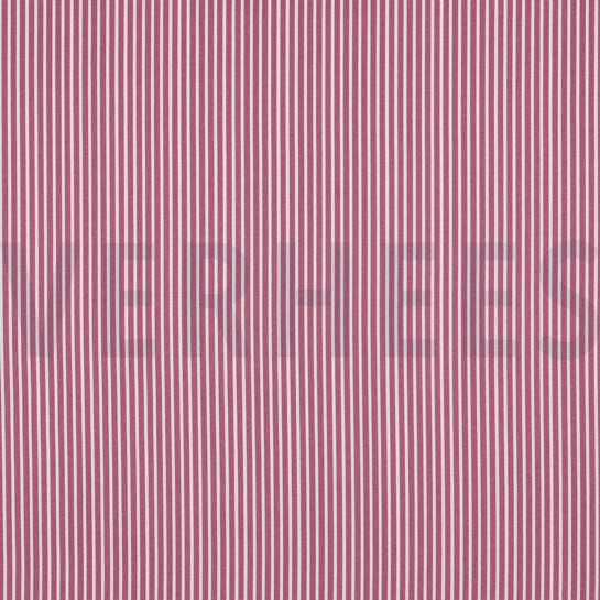 BAUMWOLLE POPELINE STREIFEN MAUVE #7
