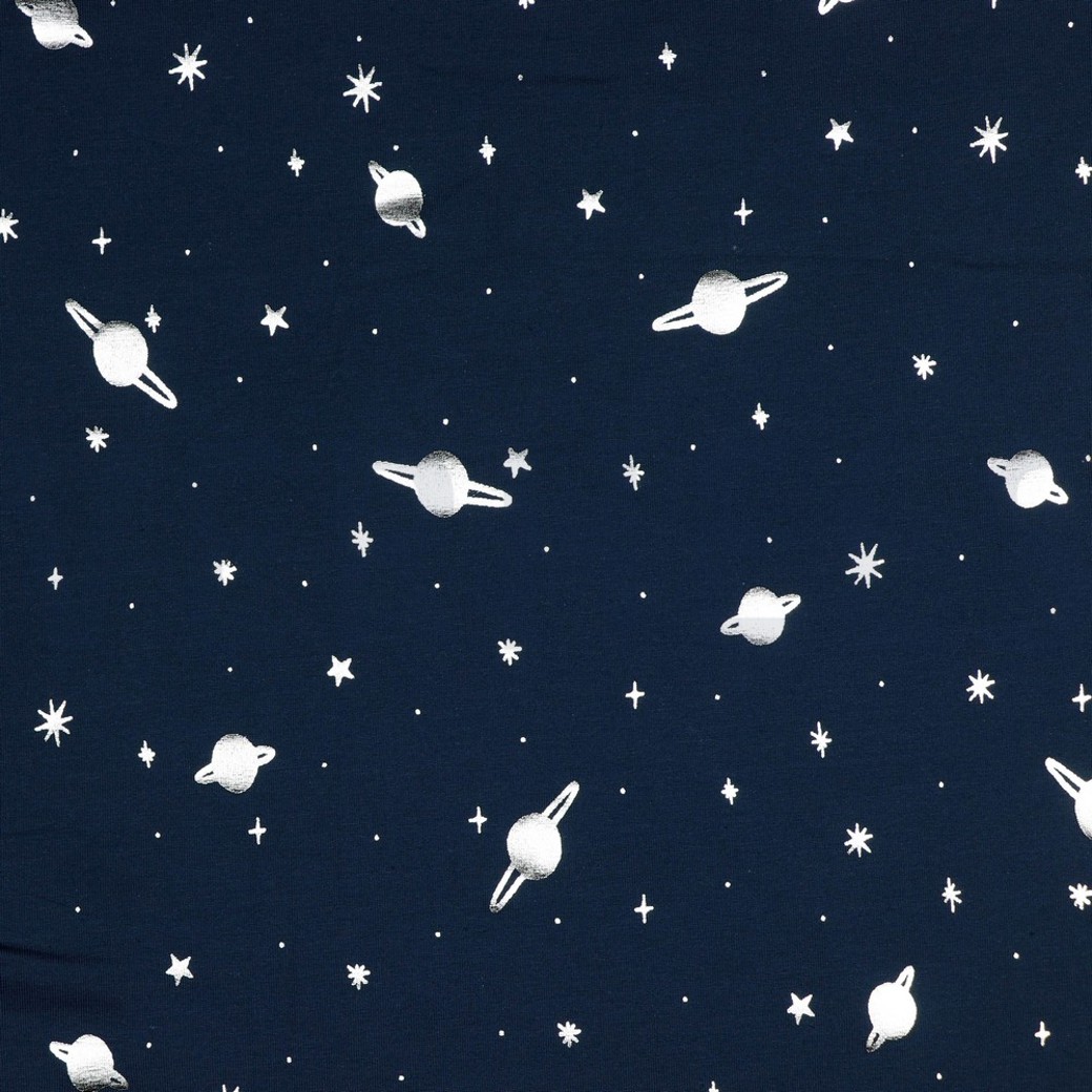 JERSEY FOIL SPACE NAVY