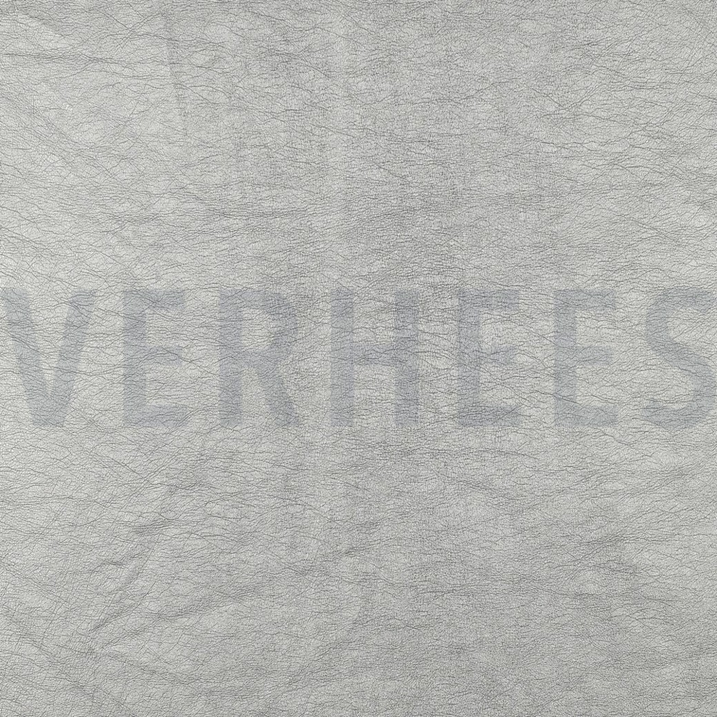 FAUX LEATHER SILVER METALLIC