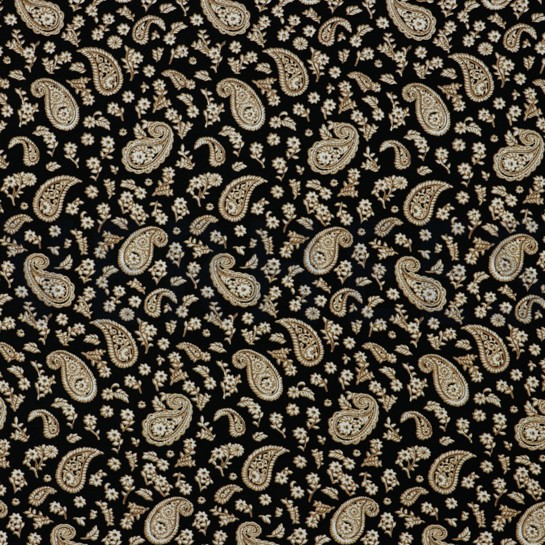 VISKOSE RADIANCE PAISLEY SCHWARZ #7