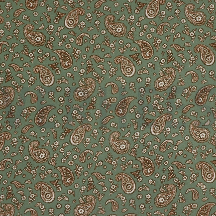VISCOSE RADIANCE PAISLEY OLD GREEN (hover)