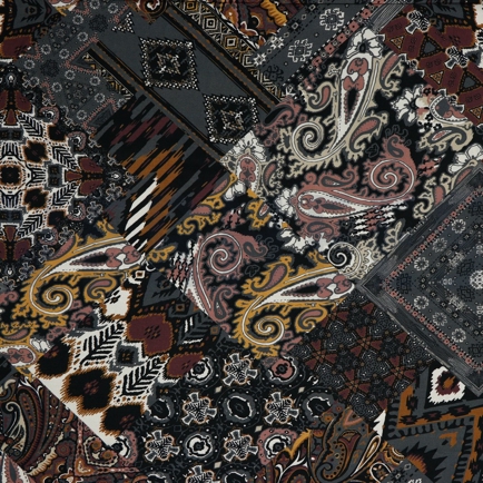 VISCOSE RADIANCE DIGITAL ETHNIC PATCH DARK GREY (hover)