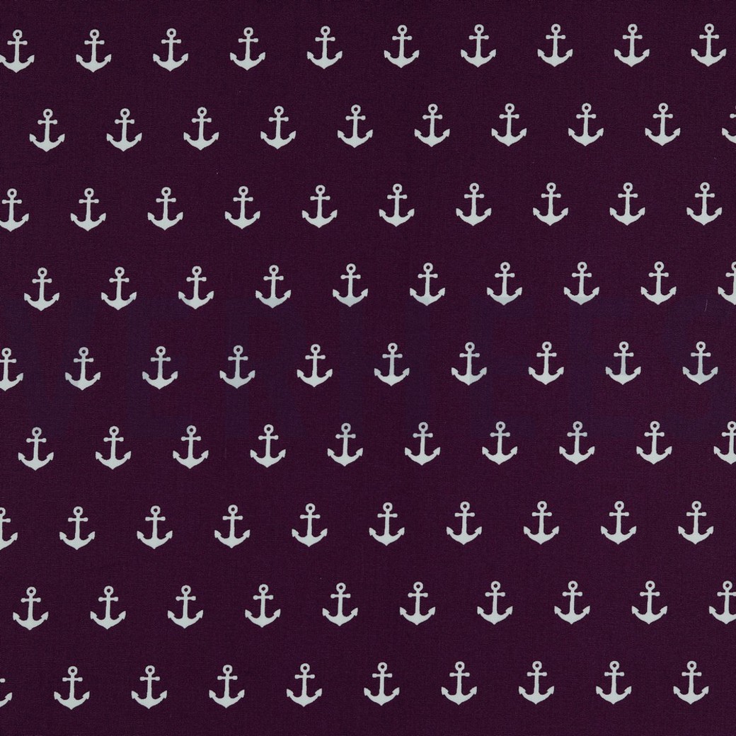 POPLIN ANCHOR PURPLE