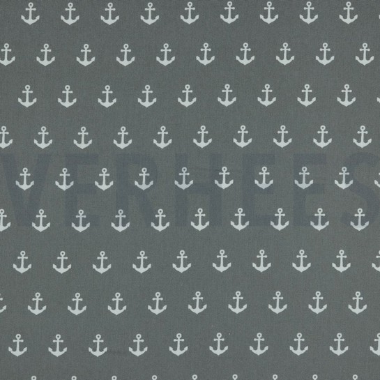 BAUMWOLLE POPELINE ANKER GRAU #7