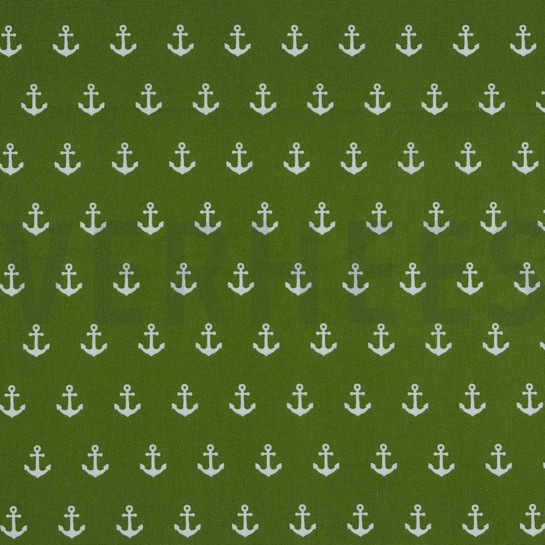 POPLIN ANCHORS GREEN #7