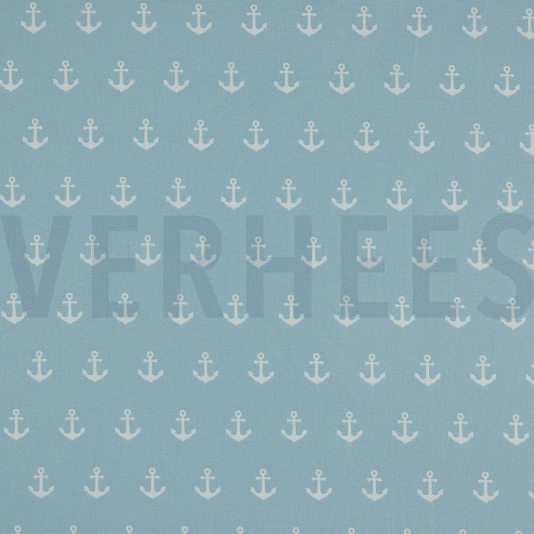 POPLIN ANCHOR LIGHT BLUE