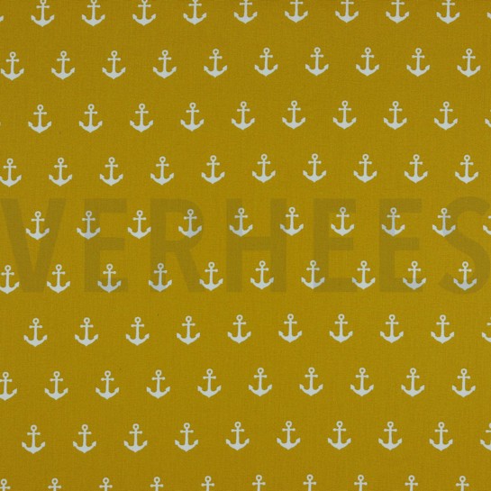 POPELINE DE COTON ANCRE OCRE #7