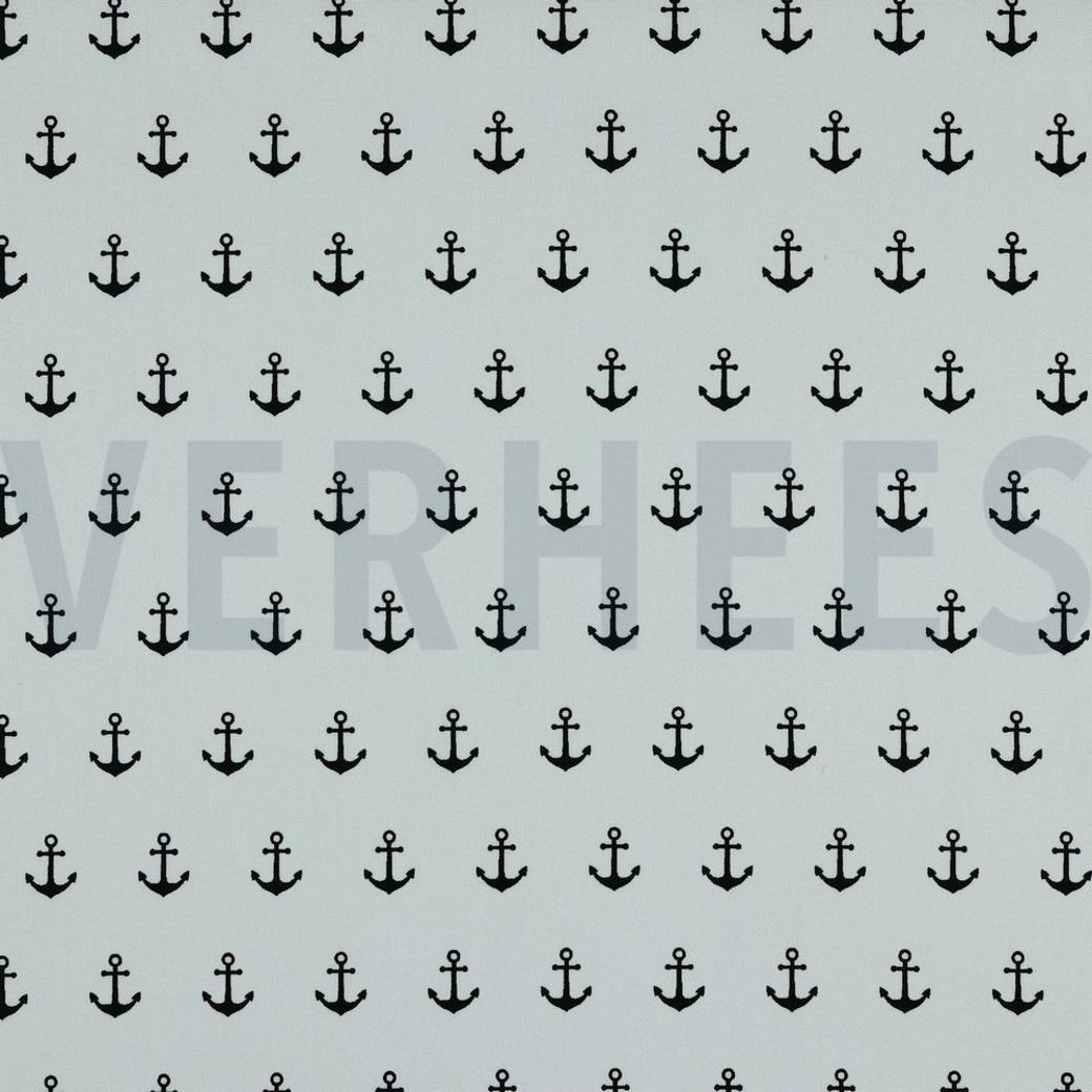 POPLIN ANCHOR WHITE/NAVY