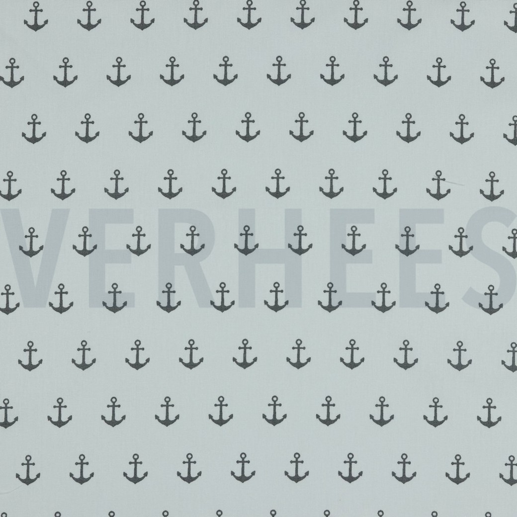 POPLIN ANCHOR WHITE/GREY
