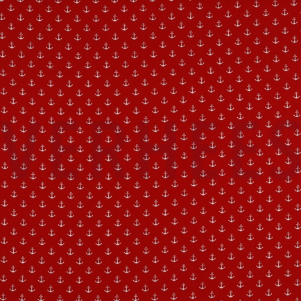 POPLIN PETIT ANCHOR RED (hover)