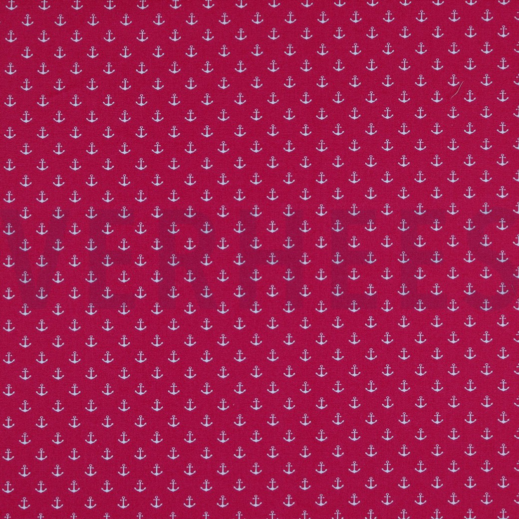 POPLIN PETIT ANCHOR PINK