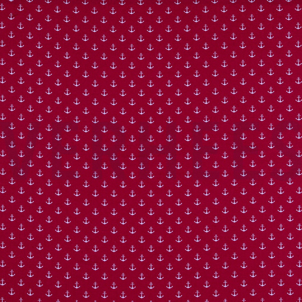 POPLIN PETIT ANCHOR CERISE