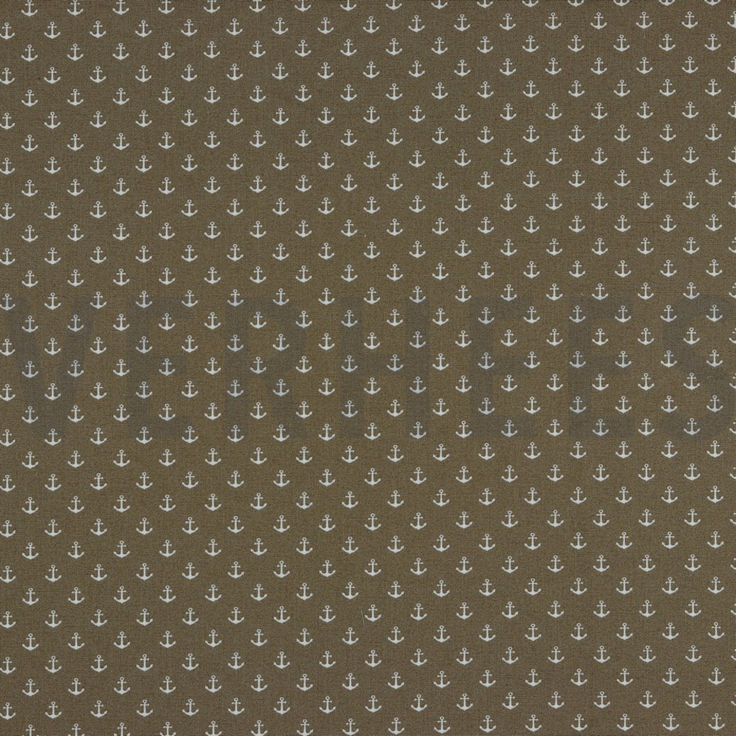 POPLIN PETIT ANCHOR TAUPE