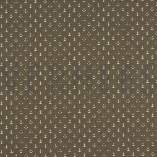 POPELINE DE COTON PETITS ANCRAGES TAUPE #7