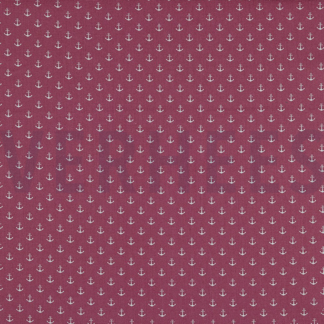 POPLIN PETIT ANCHOR MAUVE