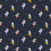 POPLIN GOTS MAGICAL NIGHT NAVY (thumbnail)