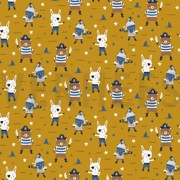 POPLIN PIRATES OCHRE (thumbnail)