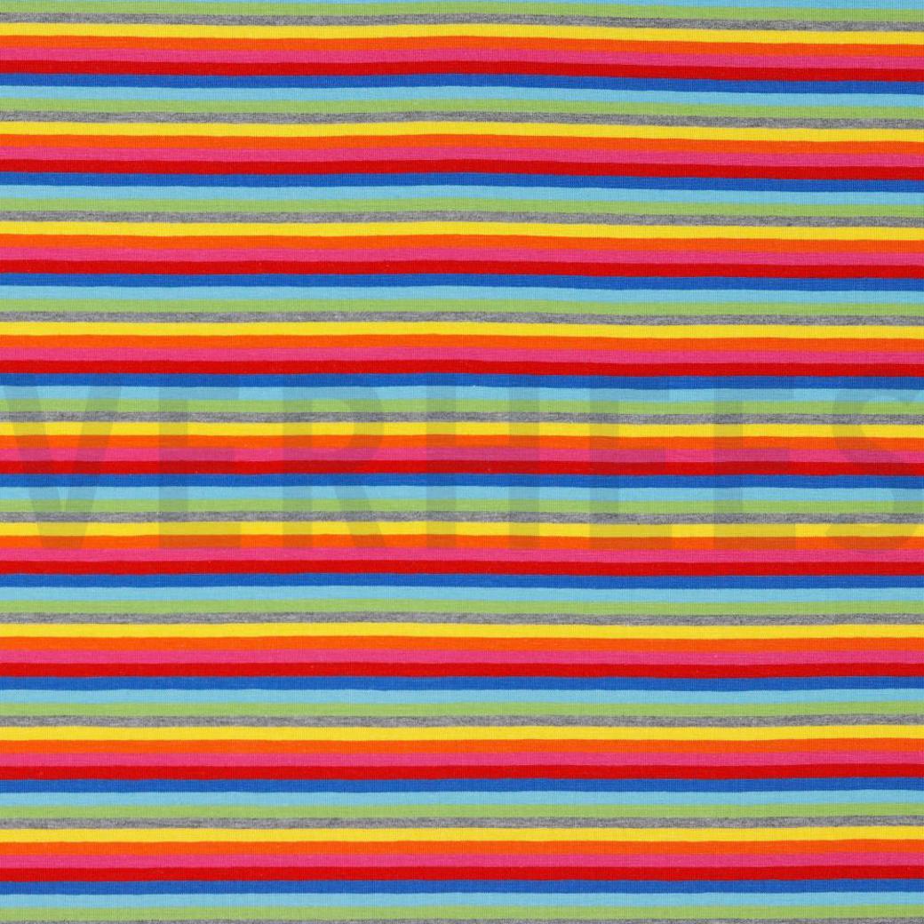 COTTON JERSEY YARN DYED STRIPES MULTICOLOUR