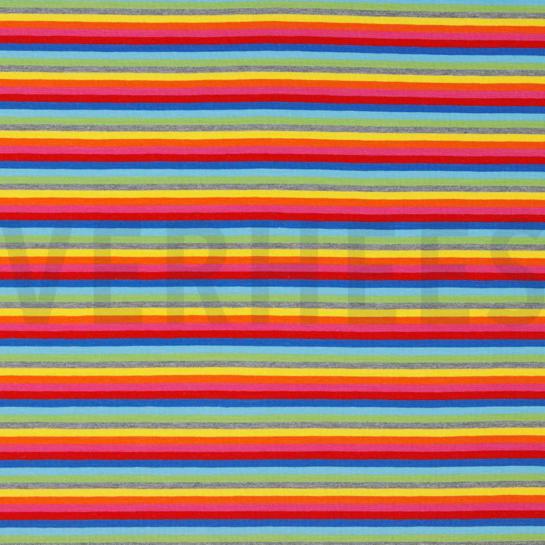 BAUMWOLLE JERSEY GARNGEFÄRBT STREIFEN MEHRFARBIG #7