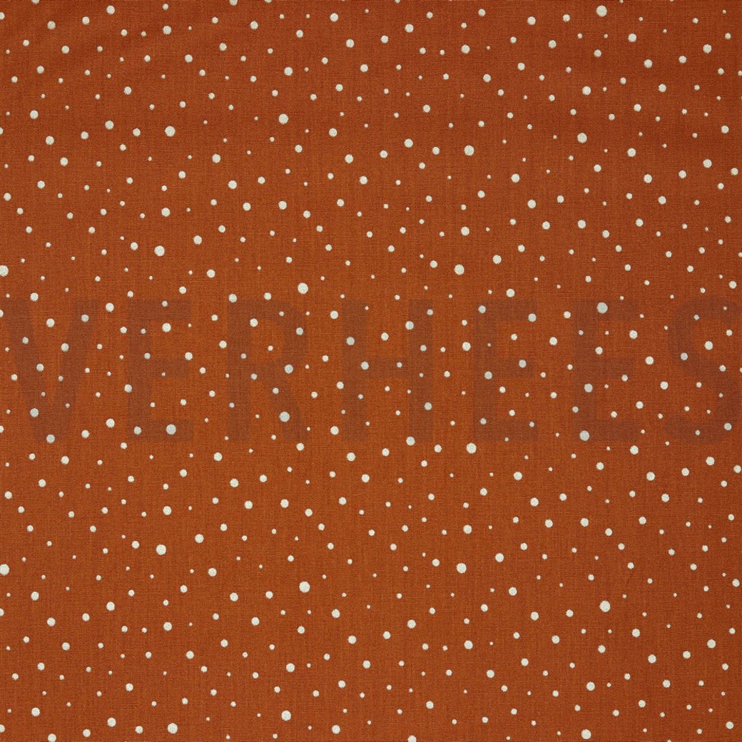 POPLIN GLITTER DOTS RUST