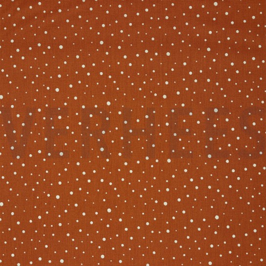 POPELINE DE COTON GLITTER POINTS RUST #7