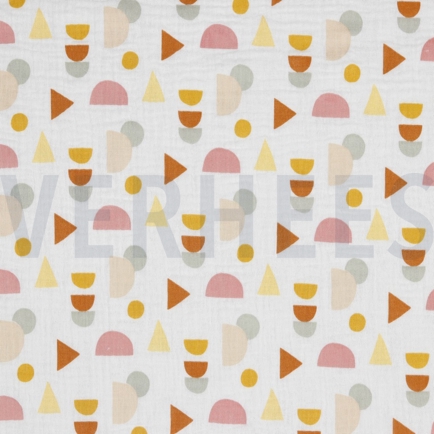 DOUBLE GAUZE GOTS DOTS WHITE (hover)