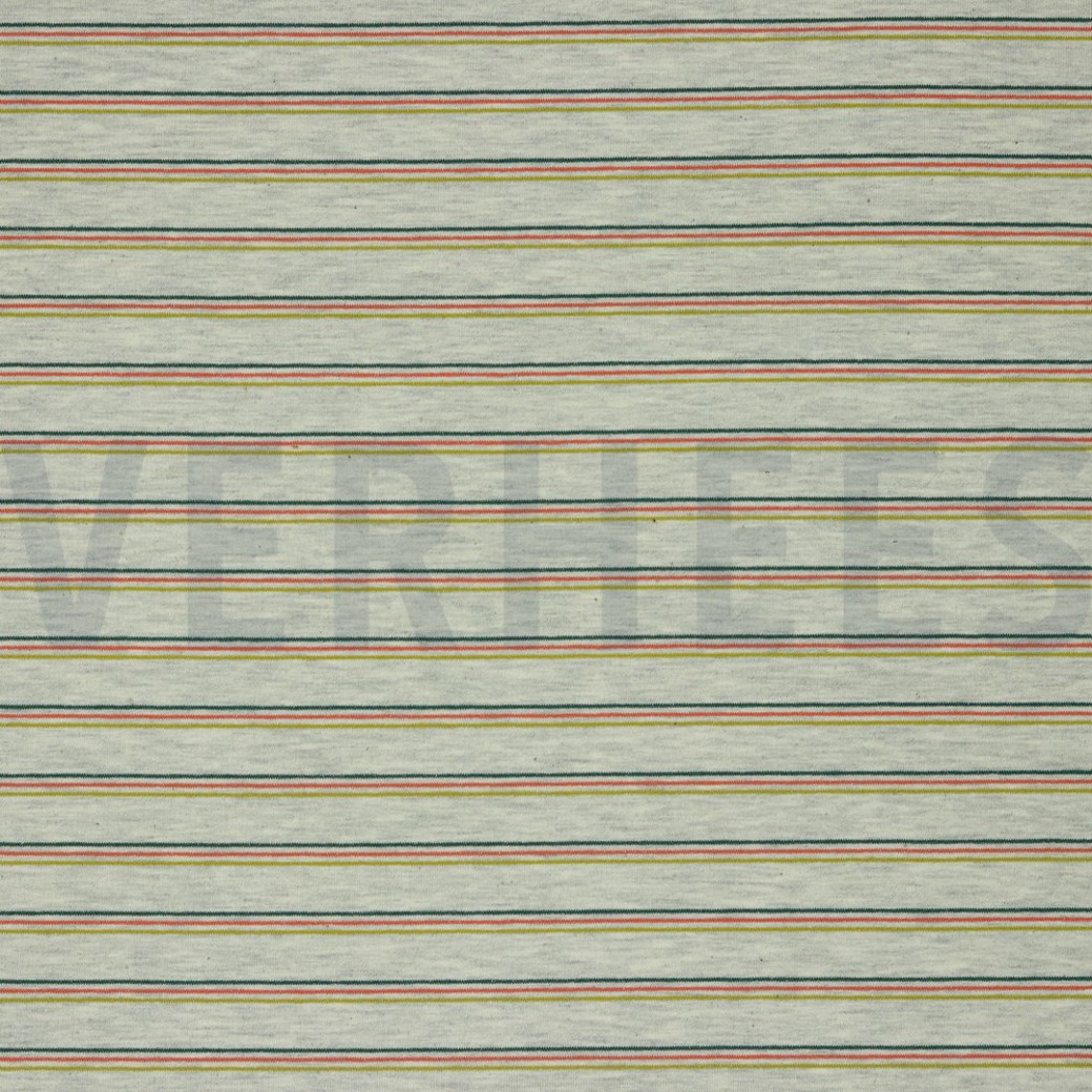 FRENCH TERRY STRIPES GREY MELANGE