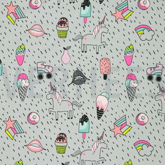 JERSEY NEON EINHORN PARTY HELLGRAU #7