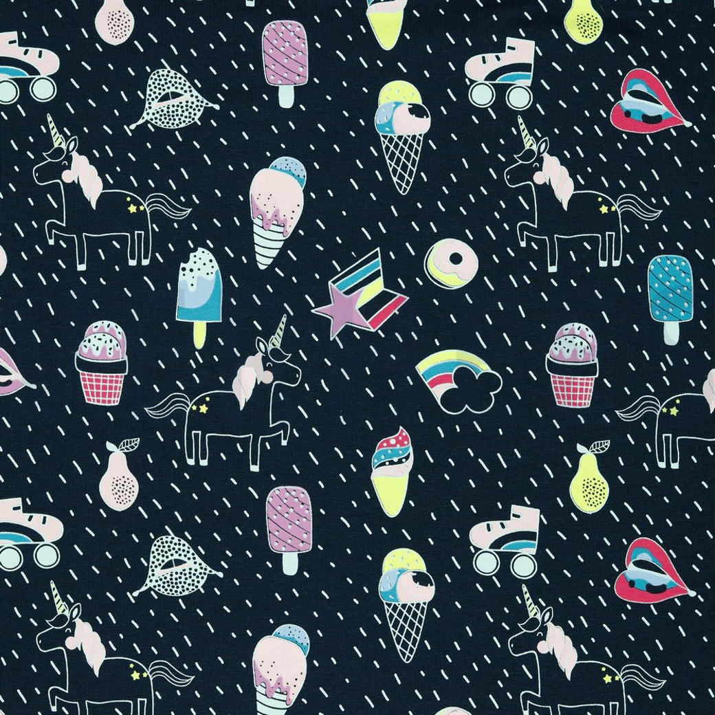JERSEY NEON UNICORN PARTY NAVY