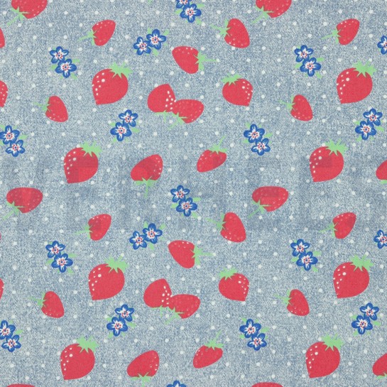 JEANS STRAWBERRIES LIGHT BLUE #7