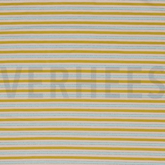 JERSEY STRIPES LUREX OCHRE/SILVER #7