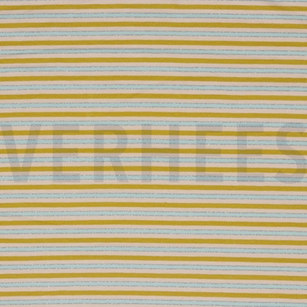 JERSEY STRIPES LUREX OCHRE/SILVER (hover)