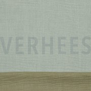 DOUBLE SIDED DOUBLE GAUZE GOTS NILE / TAUPE (thumbnail)