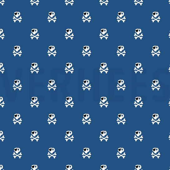 BAUMWOLLE POPELINE PIRATEN BLAU #7