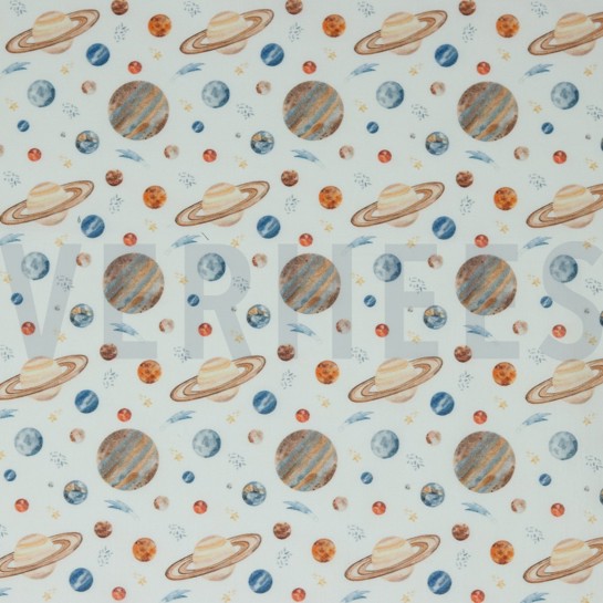 POPELINE DE COTON DIGITAL ESPACE BLANC #7