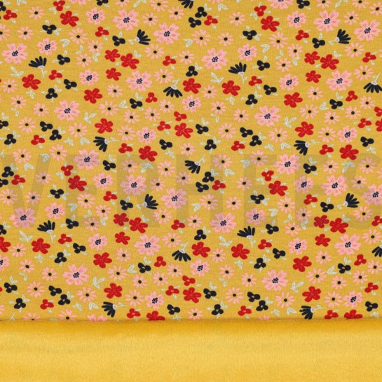 PURRING FUR FLOWERS OCHRE #7