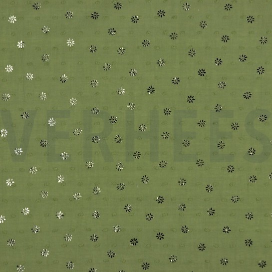 DOBBY FOIL DAISY MOSS GREEN #7