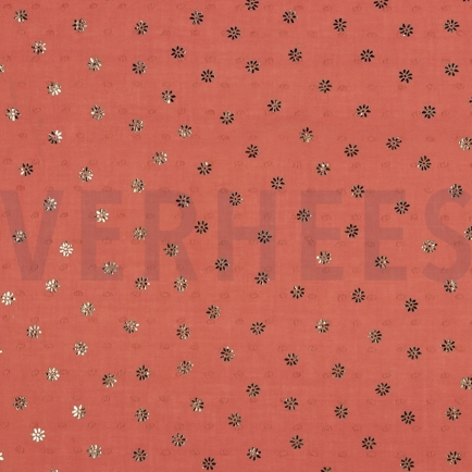 DOBBY FOIL DAISY CORAL (hover)