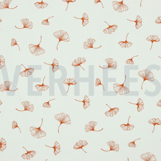 CORDUROY BABYRIB GINKGO BILOBA GEBROKEN WIT #7